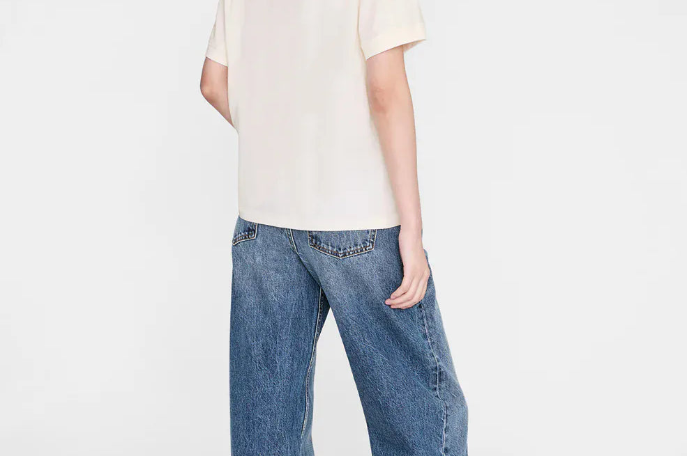 Anine Bing Tees Jaylin Tee Collegiate - Cream