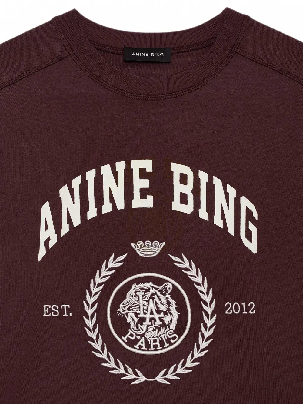 Anine Bing Tees Jaylin Tee Collegiate - Fig
