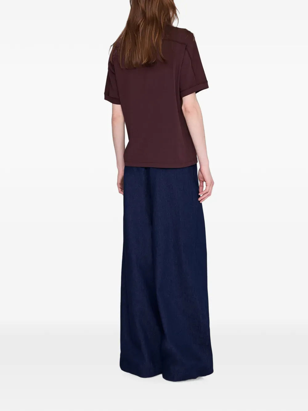 Anine Bing Tees Jaylin Tee Collegiate - Fig