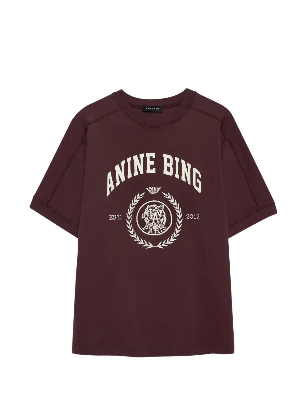 Anine Bing Tees Jaylin Tee Collegiate - Fig