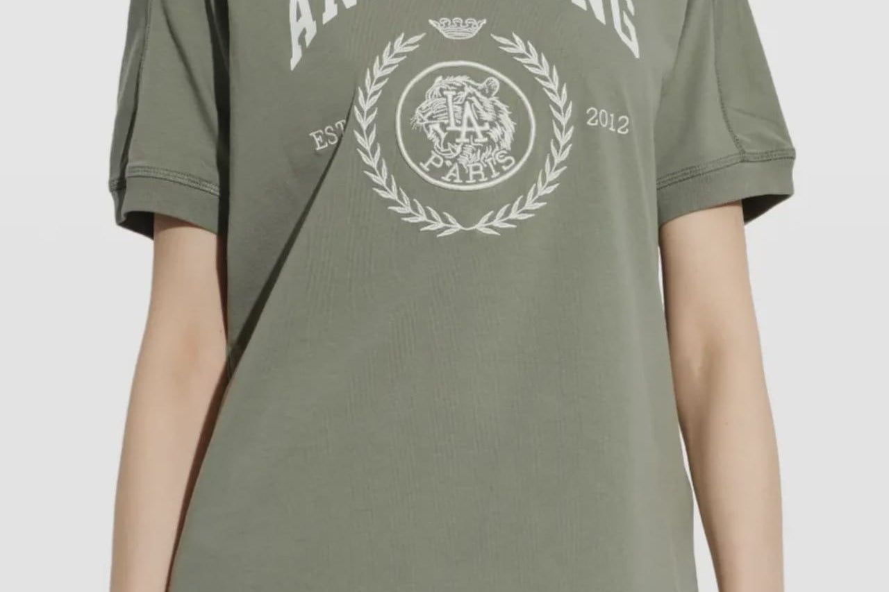 Anine Bing Tees Jaylin Tee Collegiate - Washed Sage