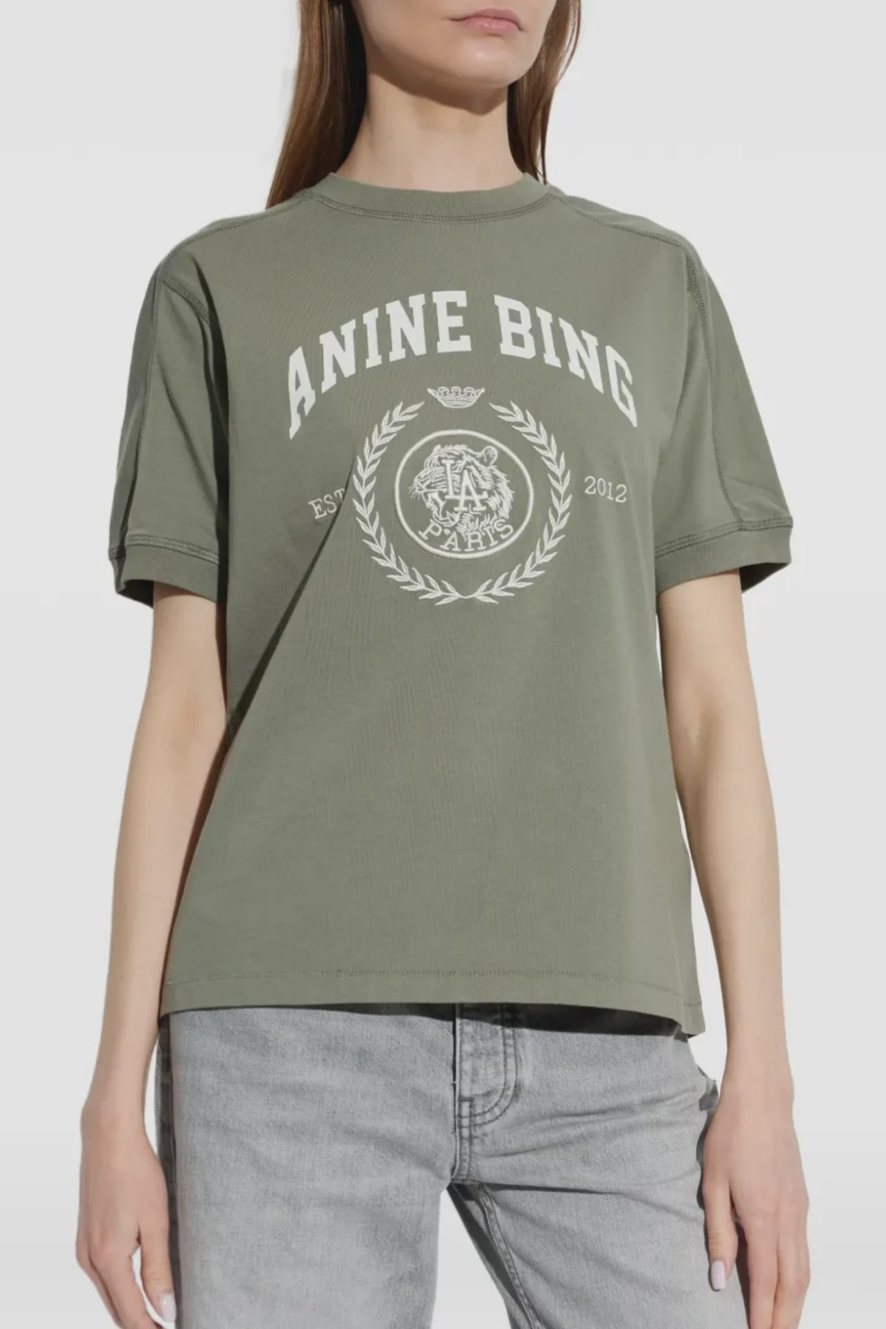 Anine Bing Tees Jaylin Tee Collegiate - Washed Sage