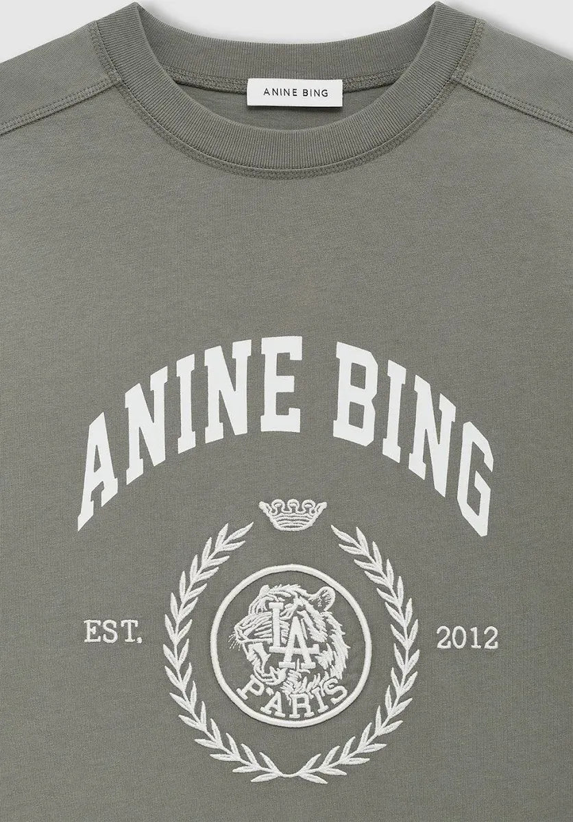 Anine Bing Tees Jaylin Tee Collegiate - Washed Sage