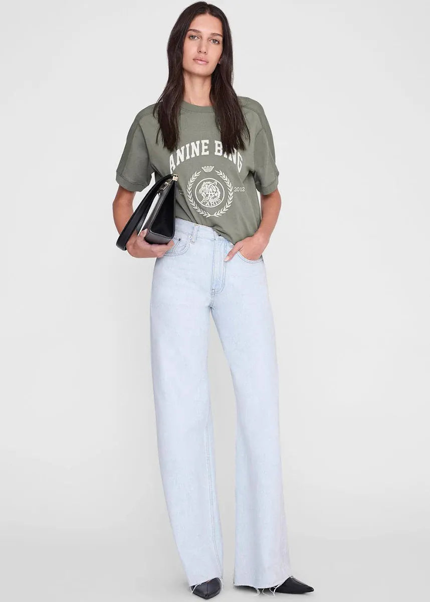 Anine Bing Tees Jaylin Tee Collegiate - Washed Sage