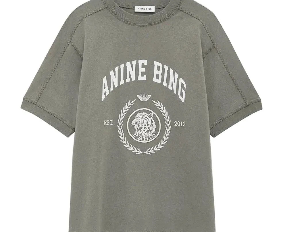 Anine Bing Tees Jaylin Tee Collegiate - Washed Sage