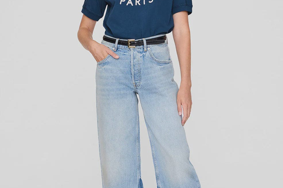 Anine Bing Tees Jaylin Tee Paris - Washed Navy *Pre-order*