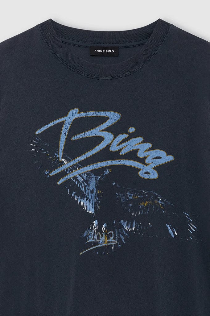 Anine Bing Tees Kent Tee Eagle - Washed Black