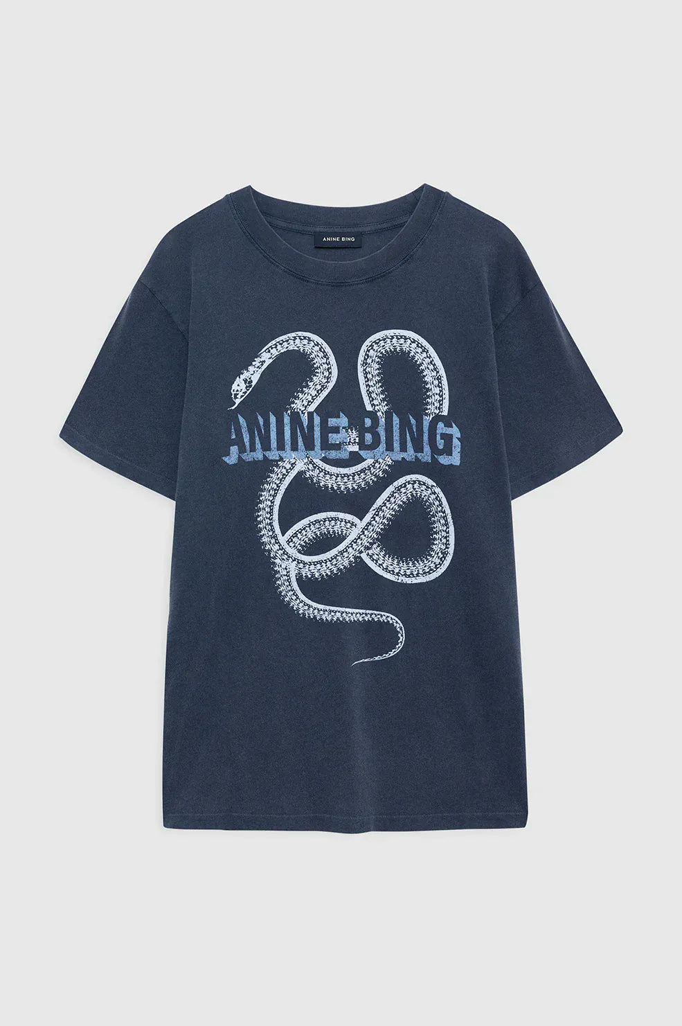 Anine Bing Tees Lili Tee Snake - Washed Black