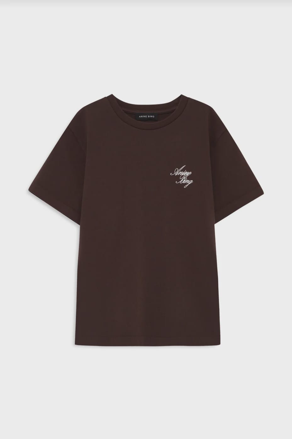 Anine Bing Tees Shelley Tee Monogram - Chocolate Brown