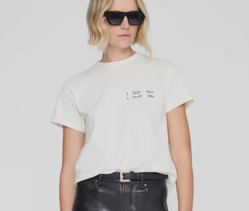 Anine Bing Tees Shelley Tee - White
