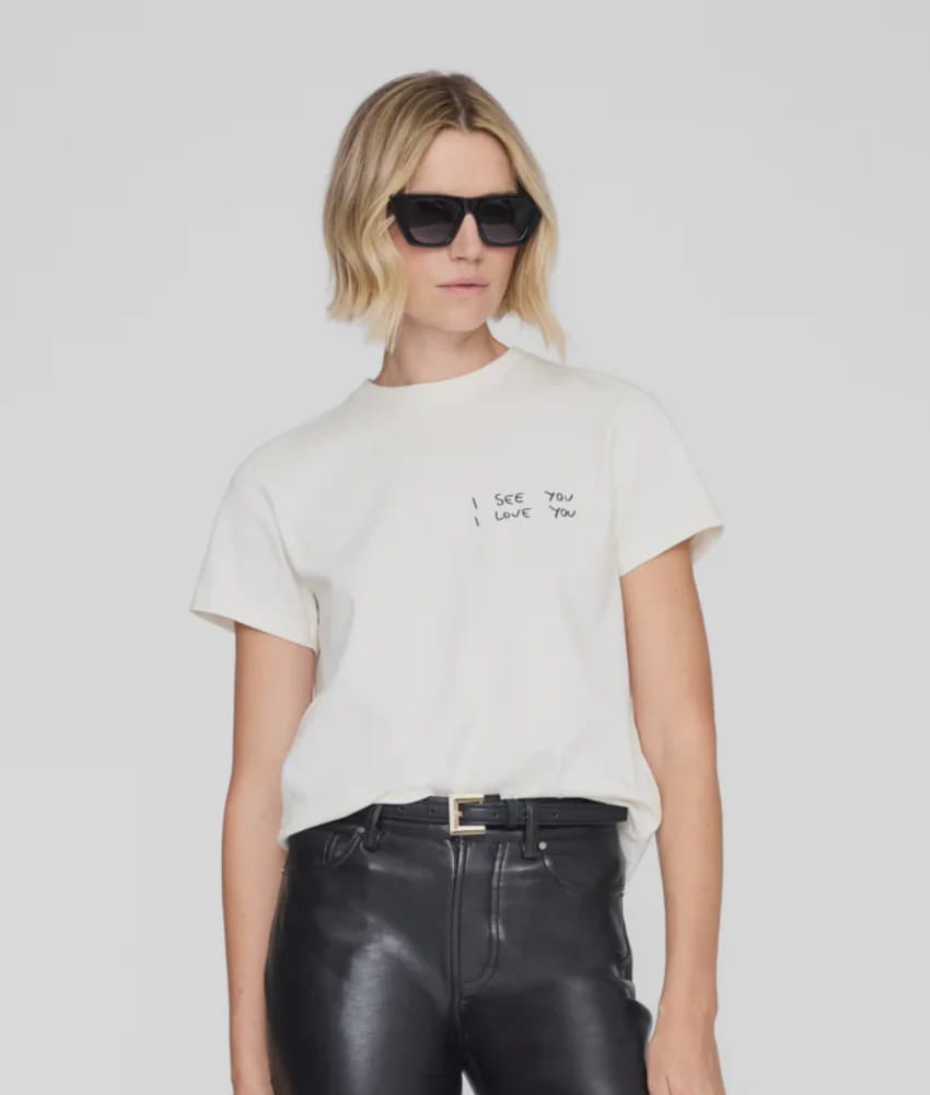 Anine Bing Tees Shelley Tee - White