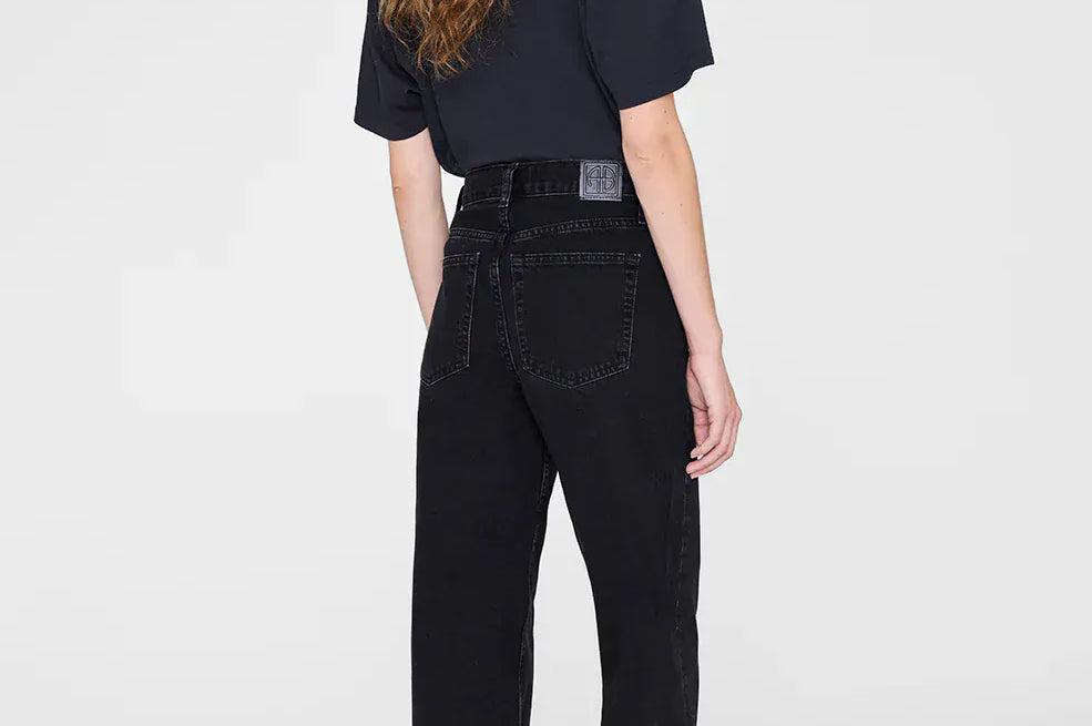 Anine Bing Tees Walker Tee California - Vintage Black