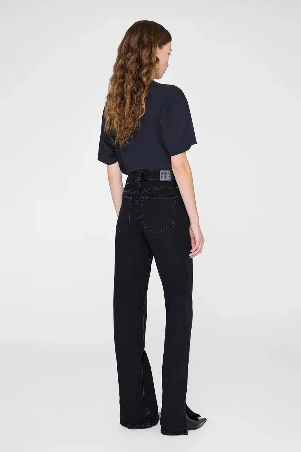 Anine Bing Tees Walker Tee California - Vintage Black