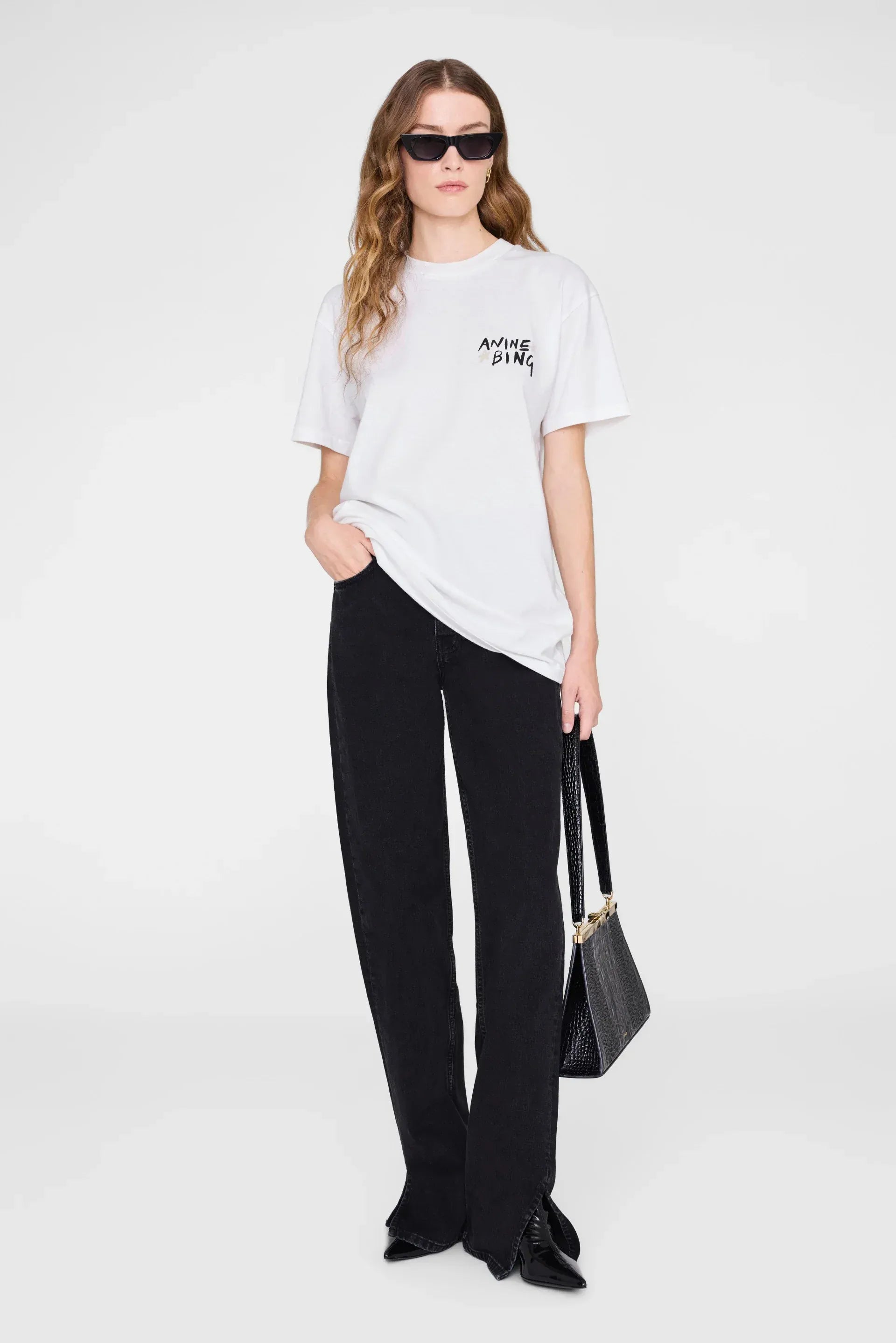 Anine Bing Tees Walker Tee Empowerment - Ivory