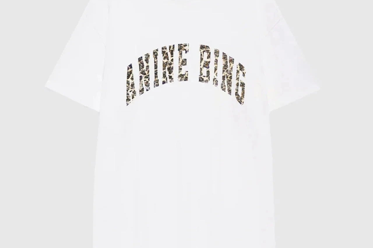 Anine Bing Tees Walker Tee - Leopard Ivory