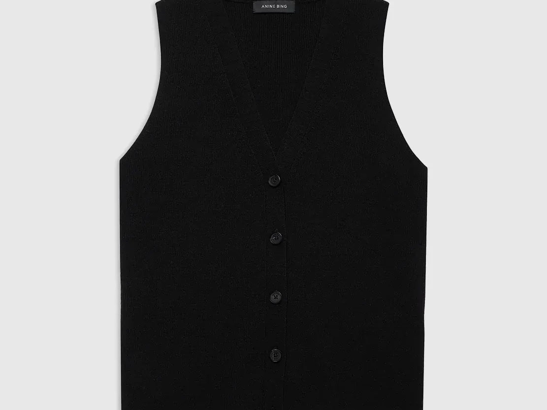 Anine Bing Vests Lawrence Vest - Black