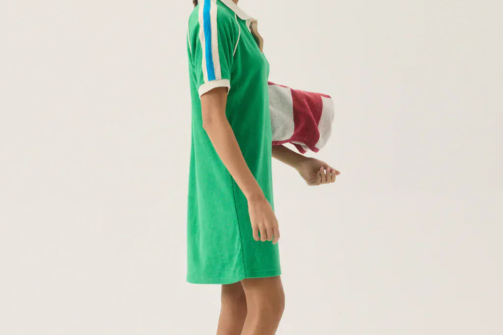 Araminta James Dresses - Casual Riviera Terry Dress - Tropical Green