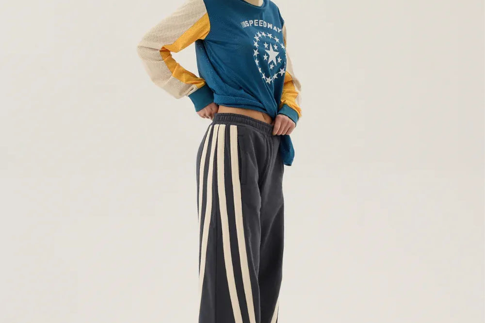 Araminta James Pants - Casual Races Trackpant - Washed Black