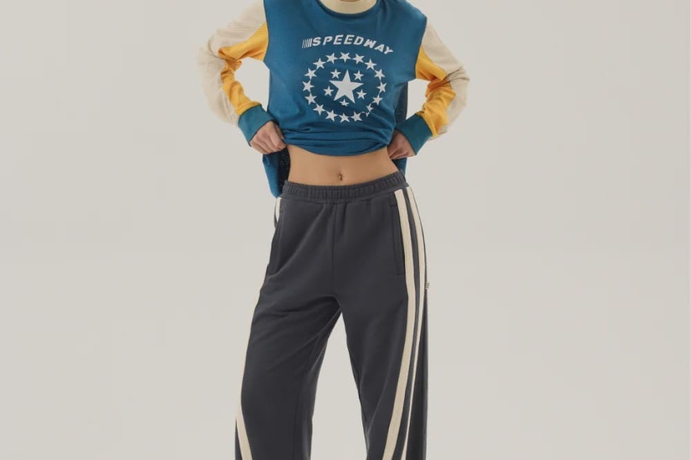 Araminta James Pants - Casual Races Trackpant - Washed Black