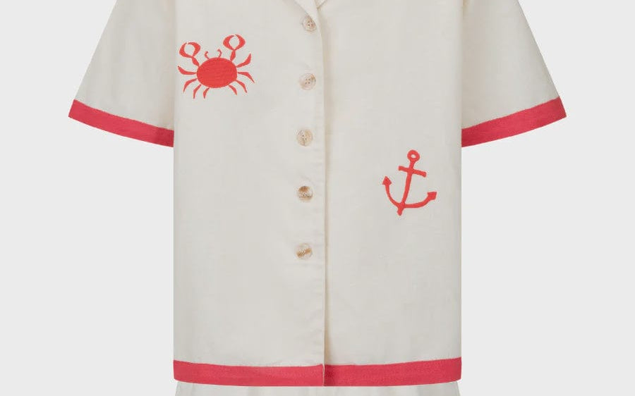 Araminta James Shirts - Casual Araminta James | Del Mar Shirt Set Lobster Red