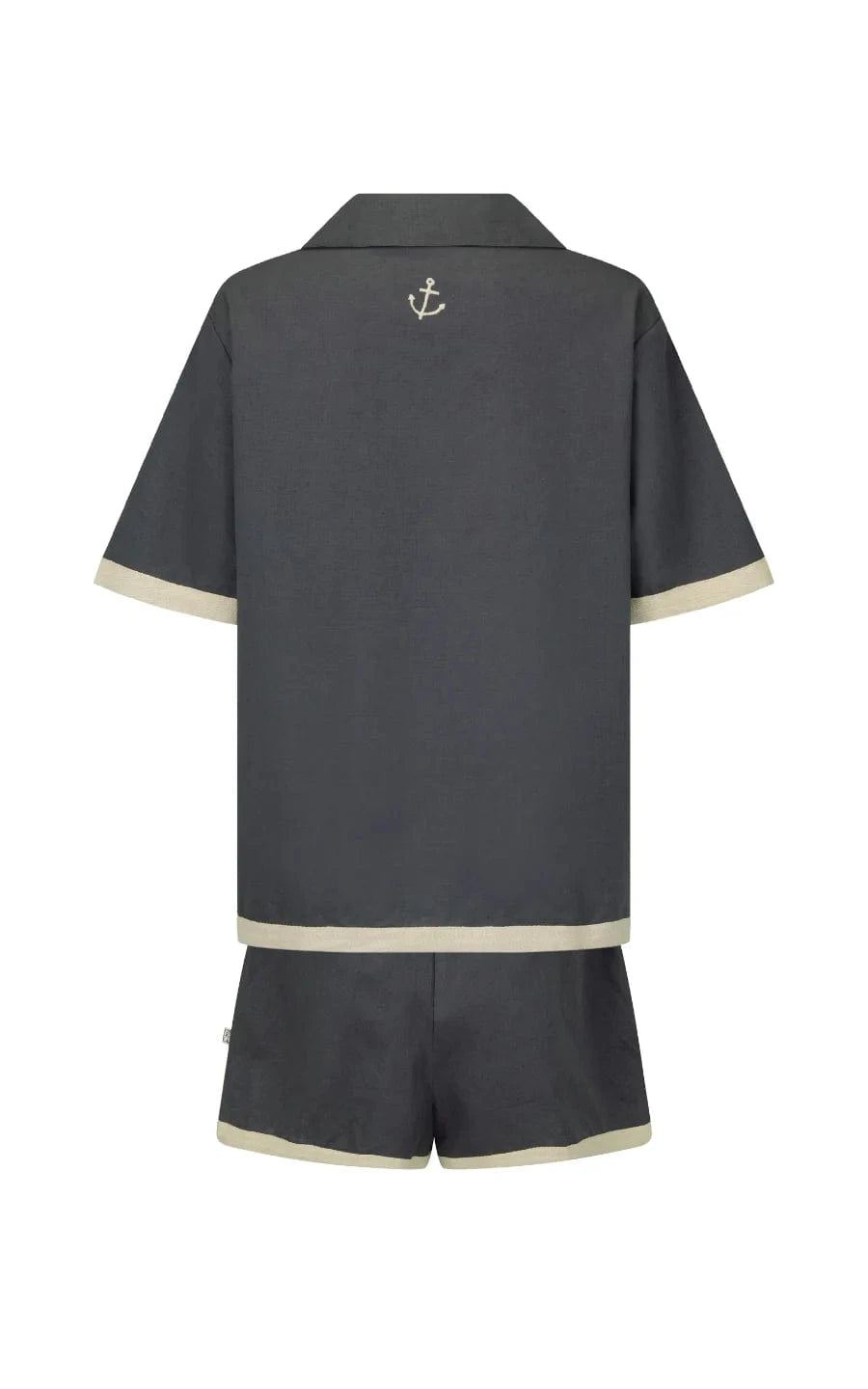 Araminta James Shirts - Linen Araminta James | Del Mar Shirt Set - Charcoal