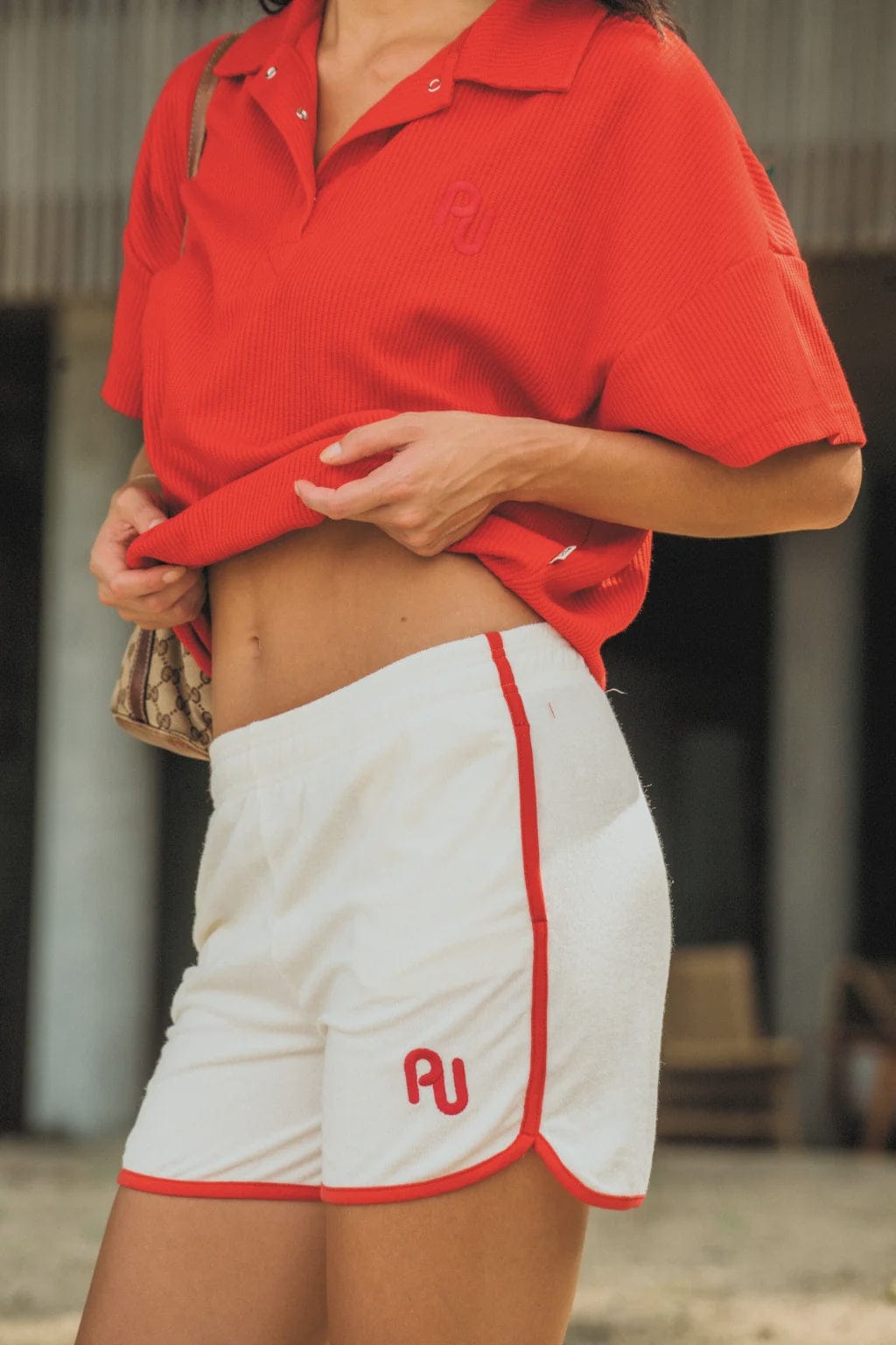 Araminta James Shorts - Casual Chilli Terry Short - Warm White