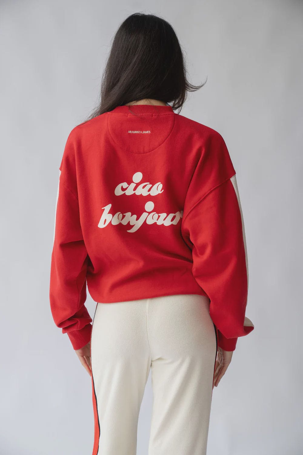 Araminta James Sweaters Araminta James | Ciao Bonjour Sweatshirt - Cherry