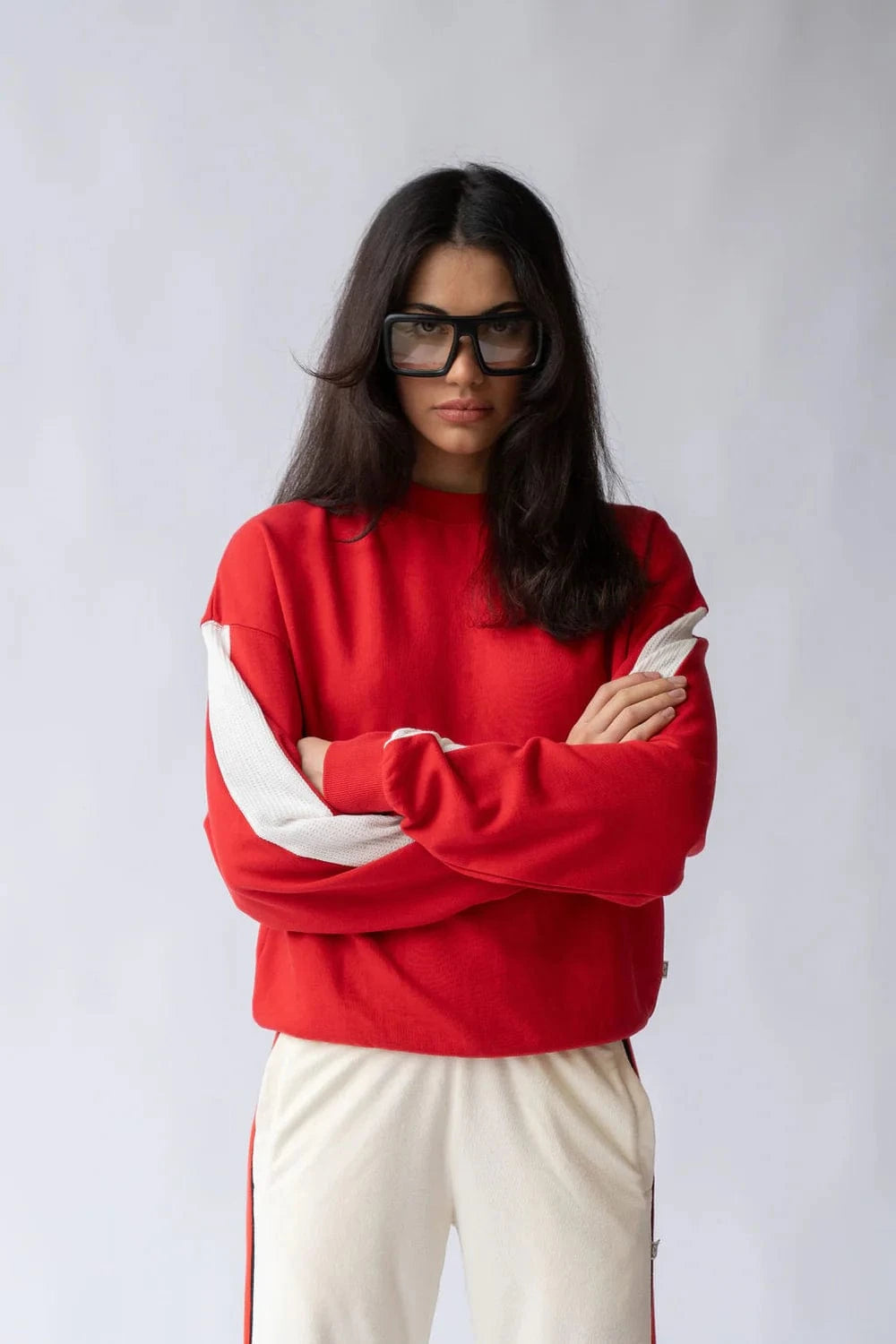 Araminta James Sweaters Araminta James | Ciao Bonjour Sweatshirt - Cherry