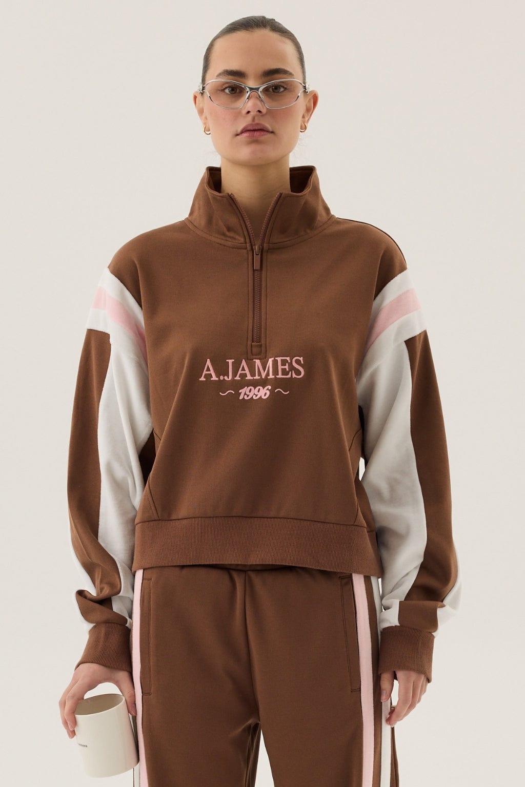 Araminta James Sweaters Trackside Sweatshirt - Mocha