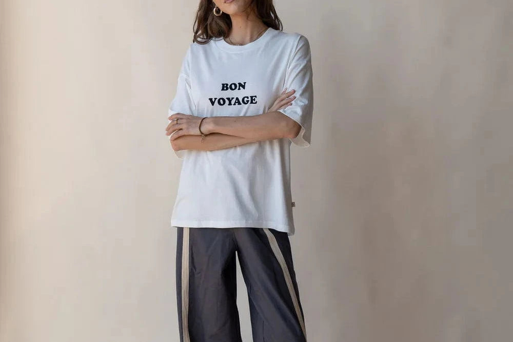 Araminta James Tees Araminta James | Bon Voyage Tee -  Snow