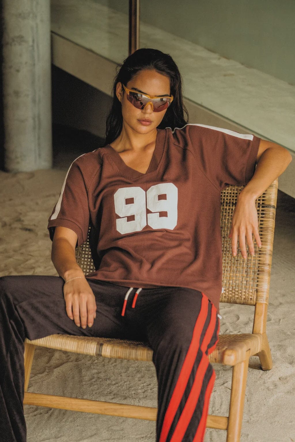 Araminta James Tees Chilli 99 Waffle Tee - Mocha