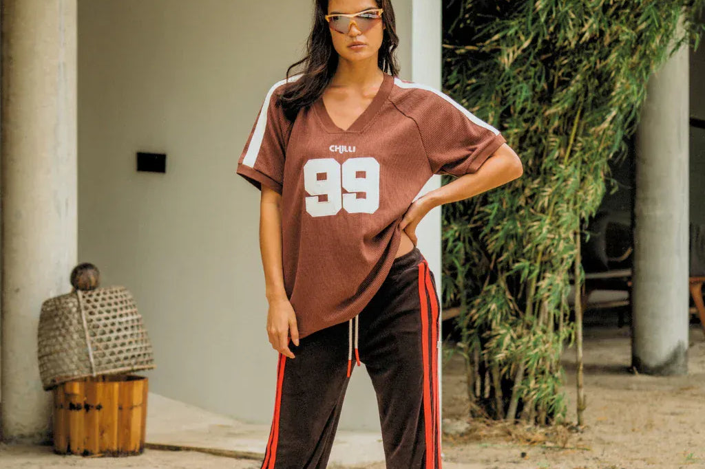 Araminta James Tees Chilli 99 Waffle Tee - Mocha