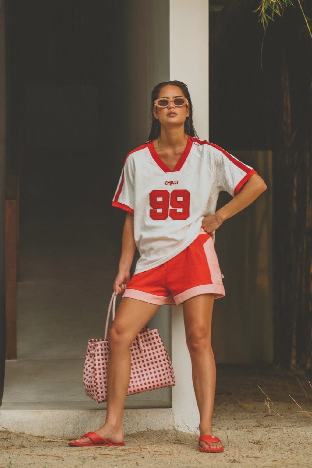 Araminta James Tees Chilli Waffle Tee - Coconut