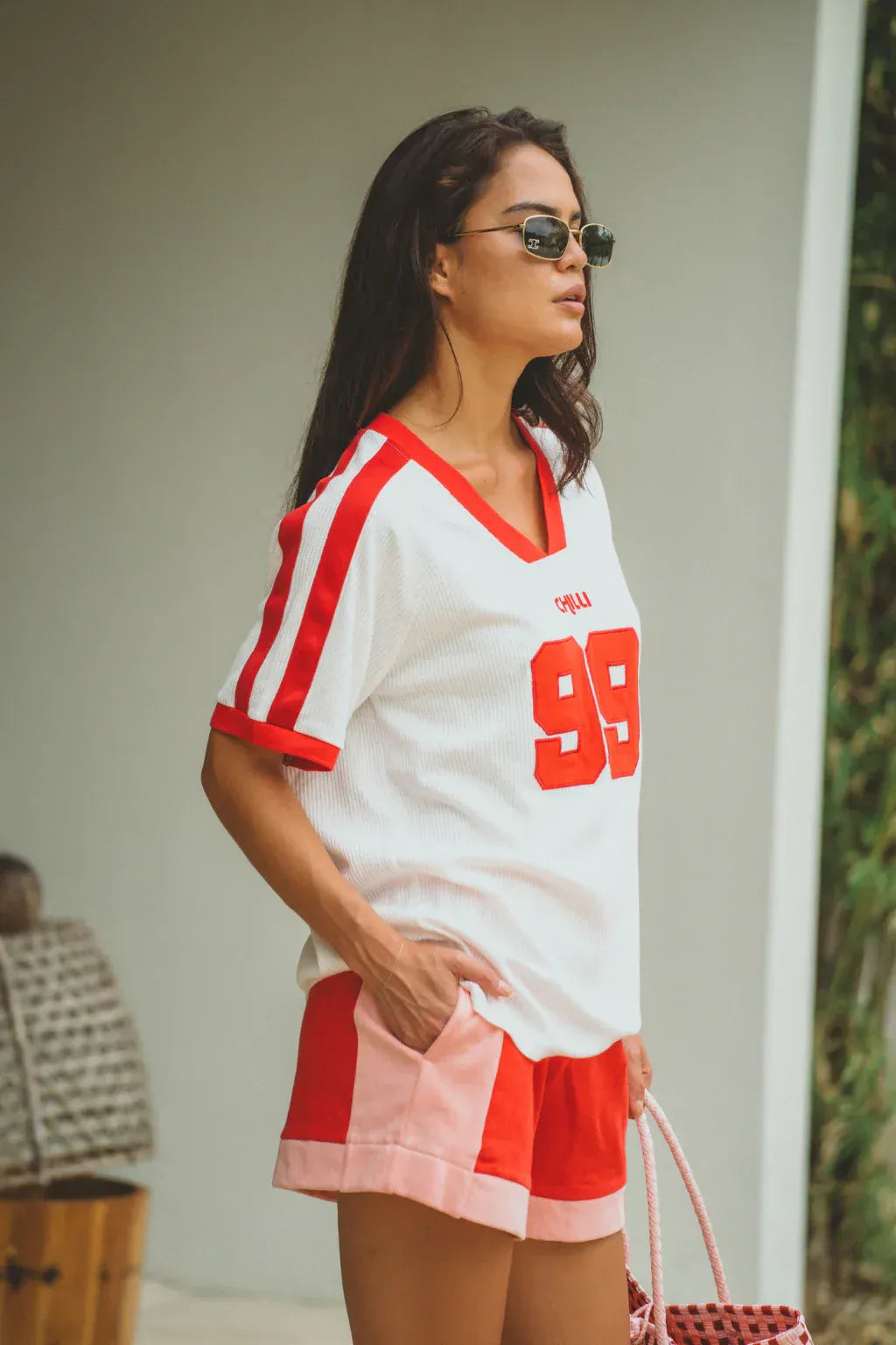 Araminta James Tees Chilli Waffle Tee - Coconut