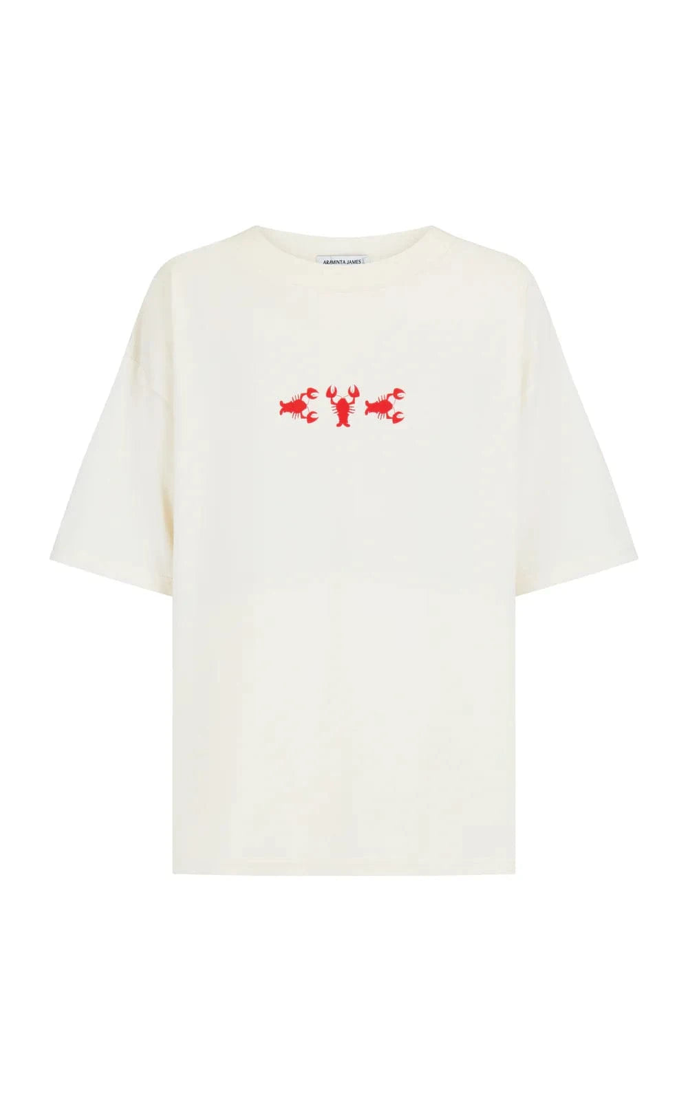 Araminta James Tees Lobster Oversized Tee - Natural