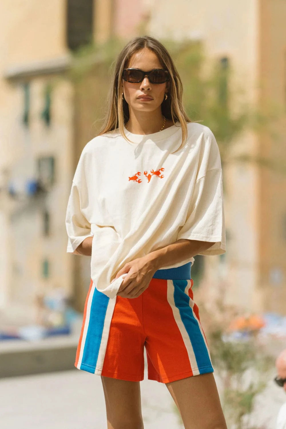 Araminta James Tees Lobster Oversized Tee - Natural