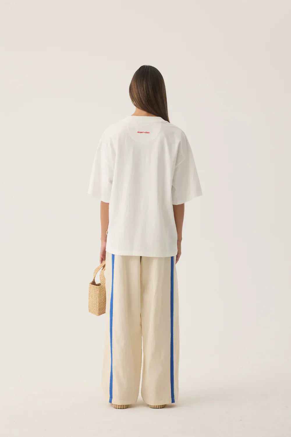 Araminta James Tees Tropiques Oversized Tee - Warm White