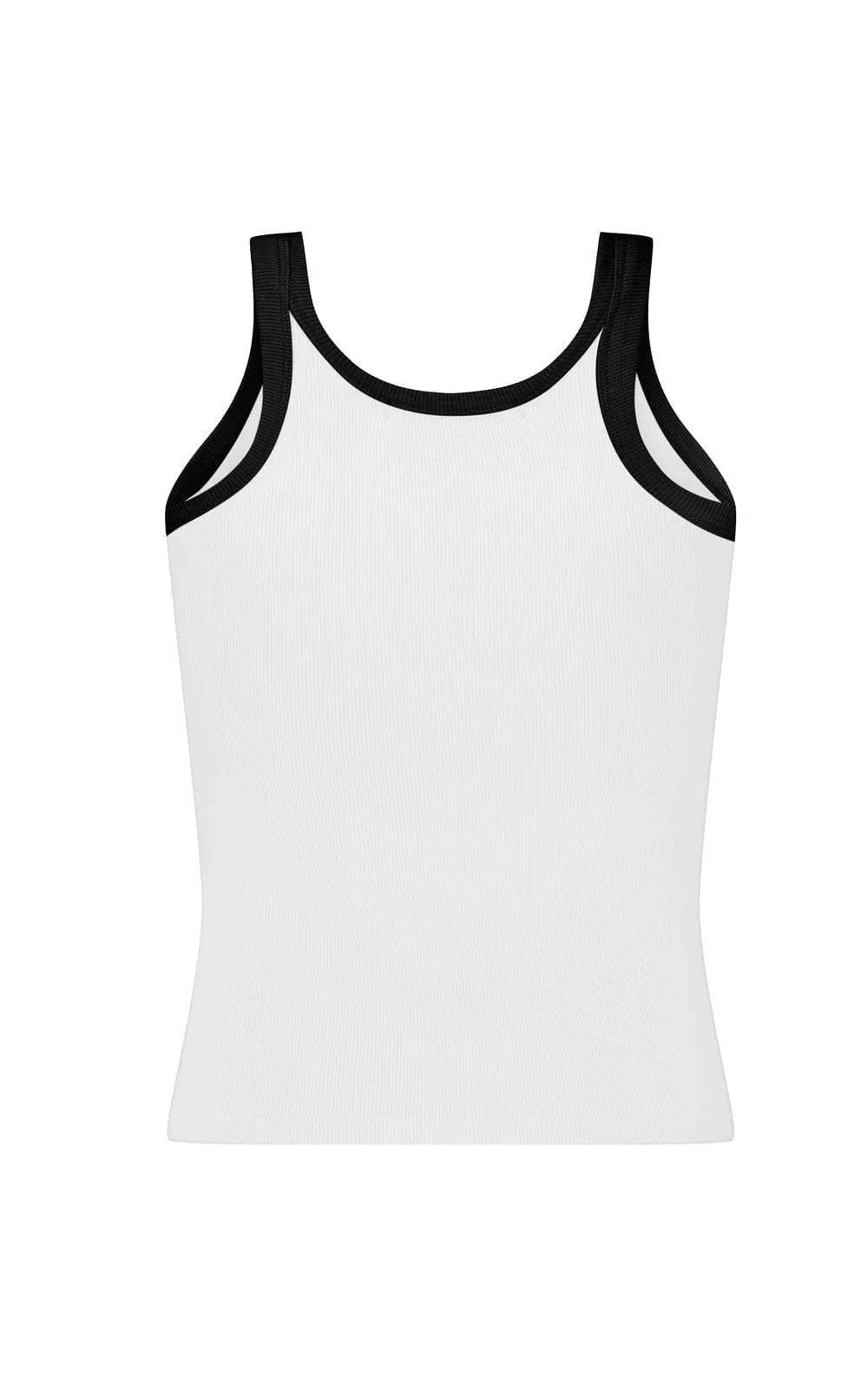 Araminta James Tops - Tanks Araminta James | Monogram Contrast Tank - Snow