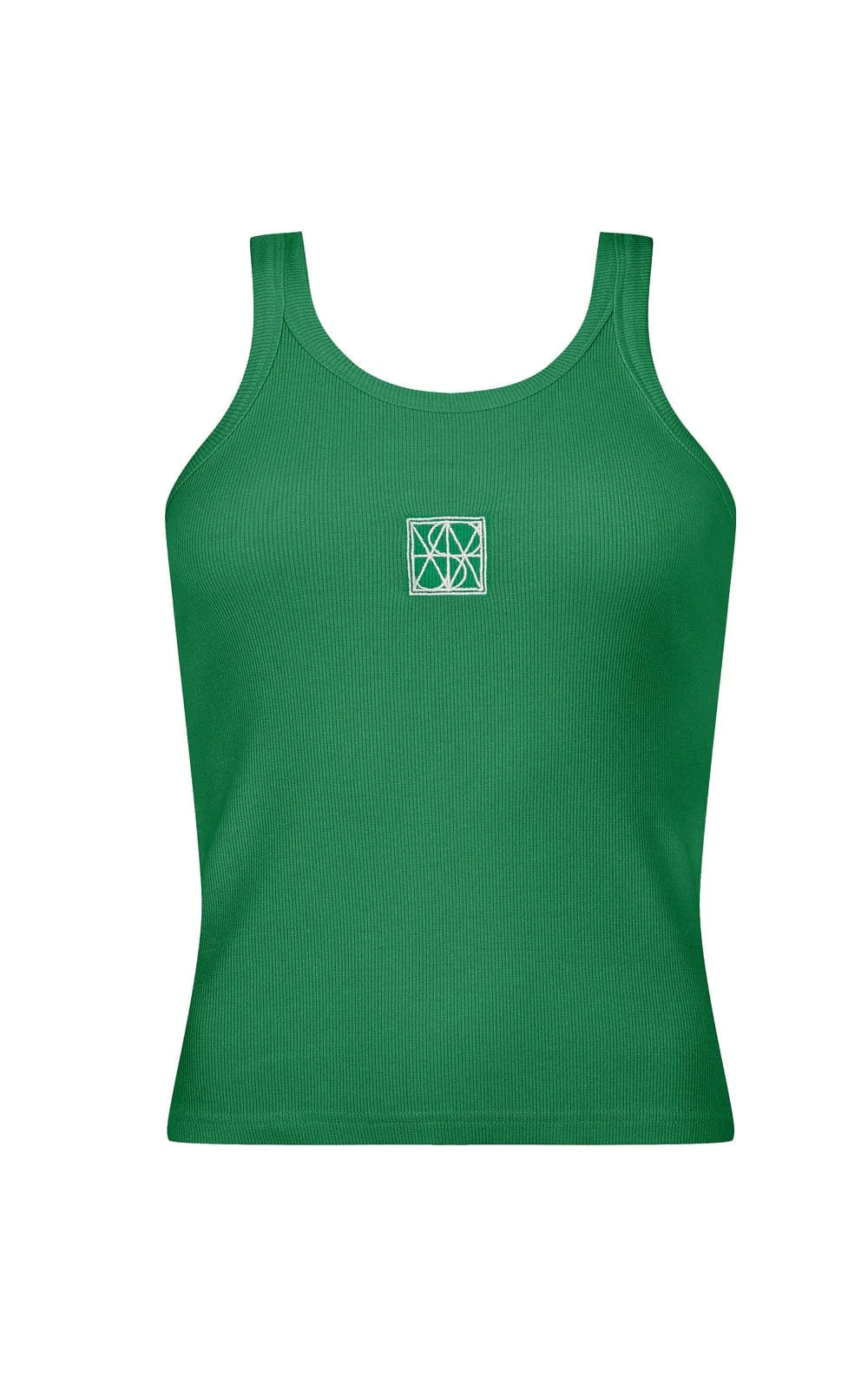 Araminta James Tops - Tanks Araminta James | Monogram Tank - Deep Green