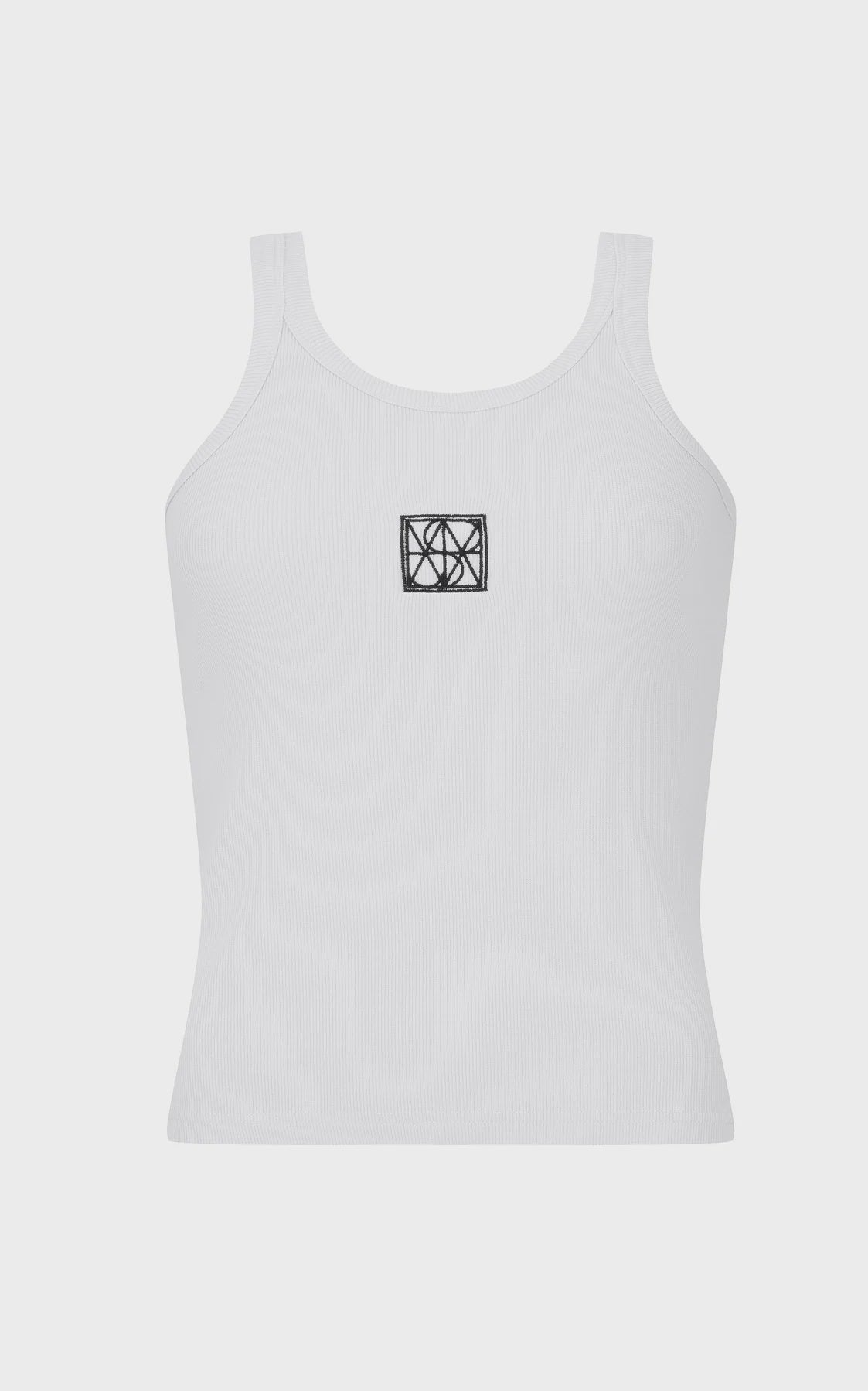 Araminta James Tops - Tanks Araminta James | Monogram Tank - Snow