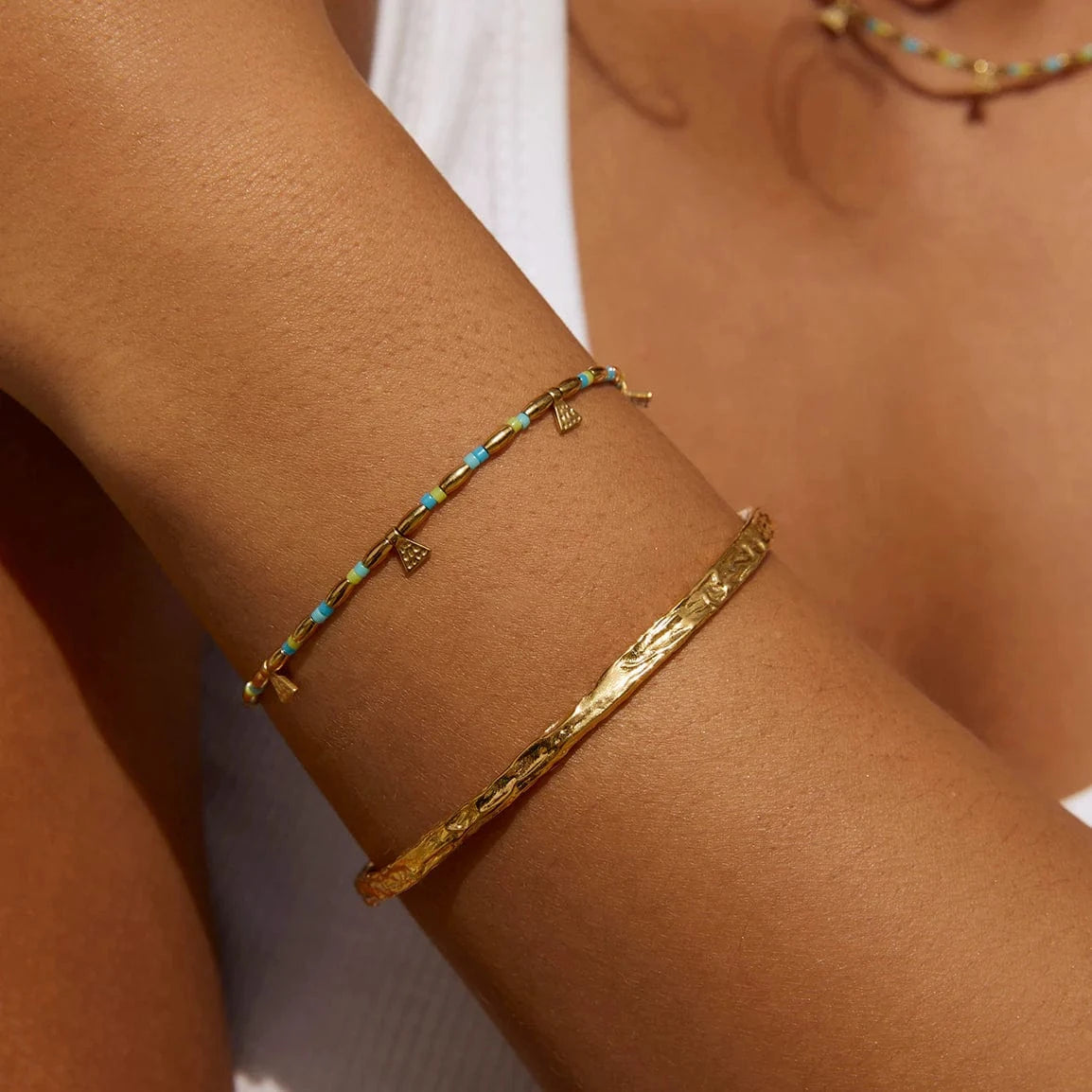 Arms Of Eve Bracelets Arms Of Eve | Natalia Gold Bracelet - Ocean