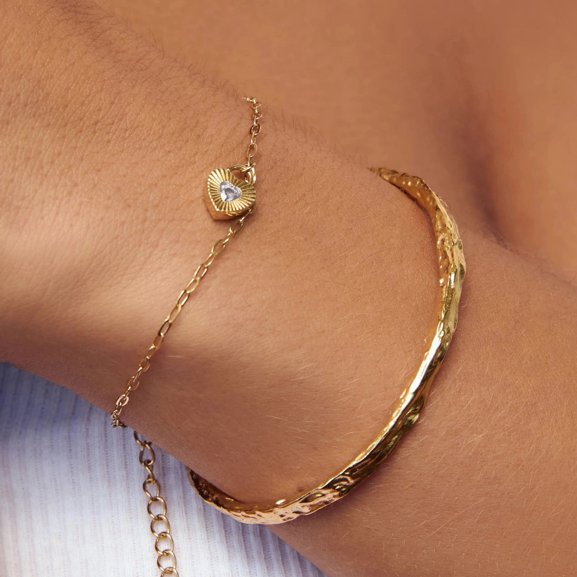 Arms Of Eve Bracelets Arms Of Eve | Ruby Heart Bracelet - Stone