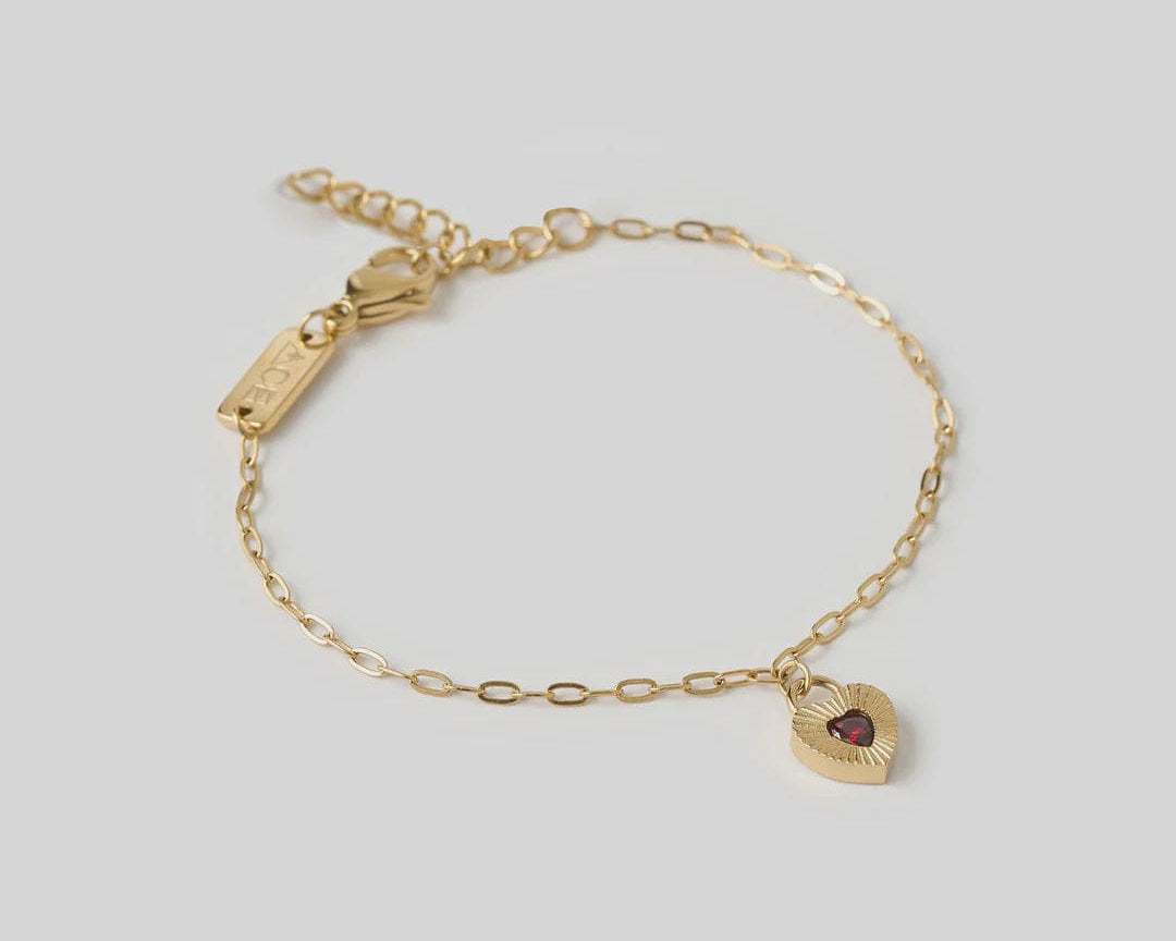 Arms Of Eve Bracelets Ruby Heart Bracelet - Red