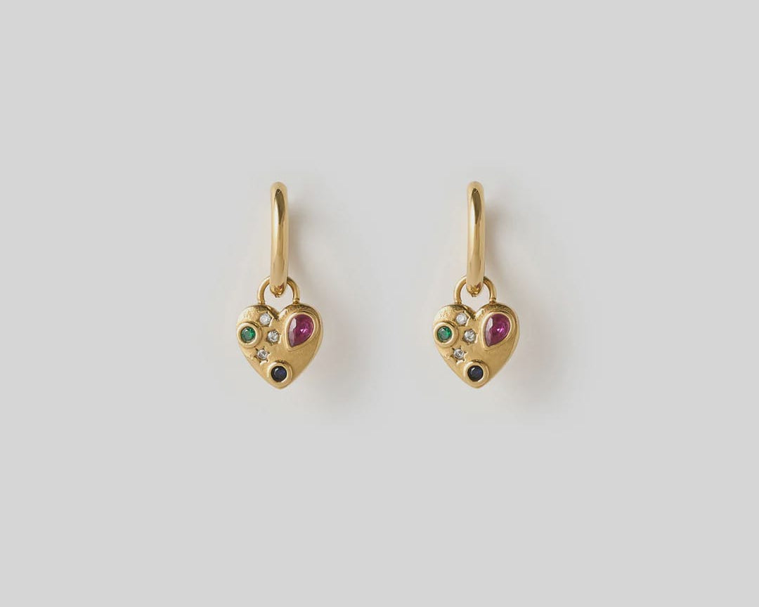 Arms Of Eve Earrings Bisou Heart Earrings - 14k Gold Plated