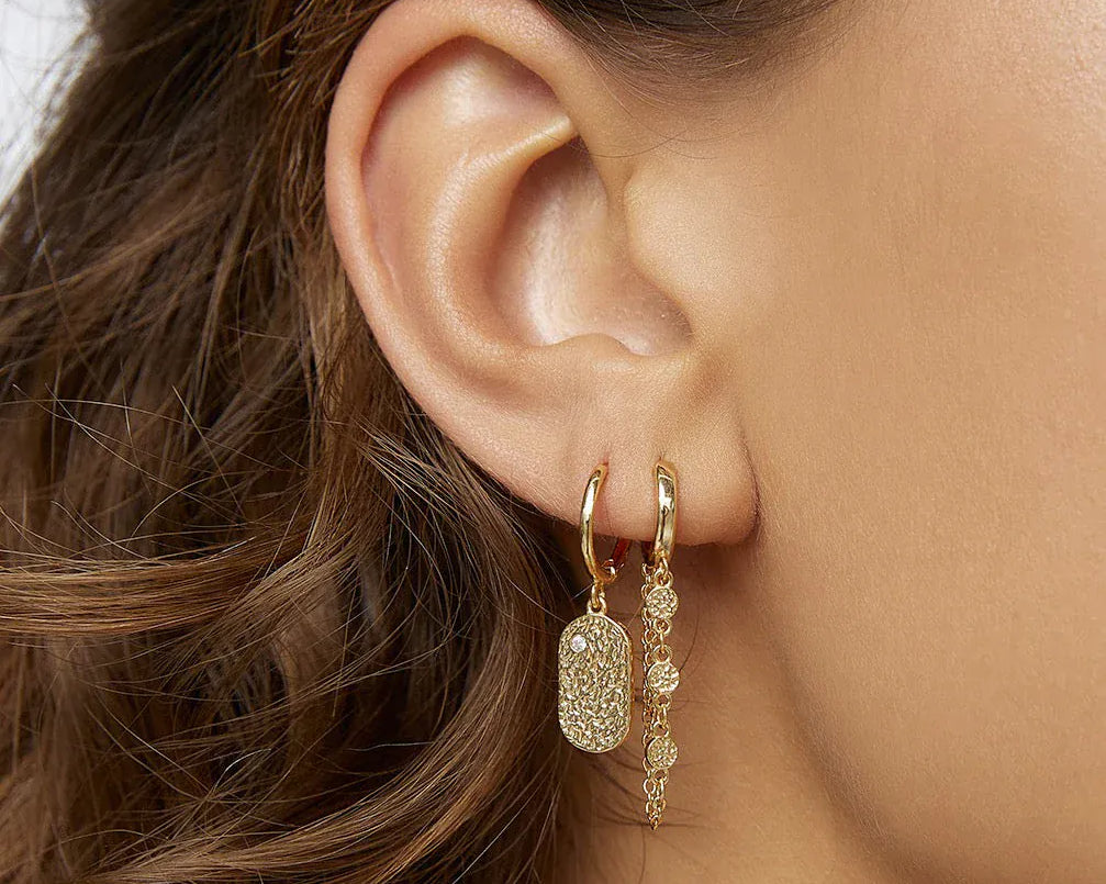 Arms Of Eve Earrings Mendoza Huggie Earrings - Gold