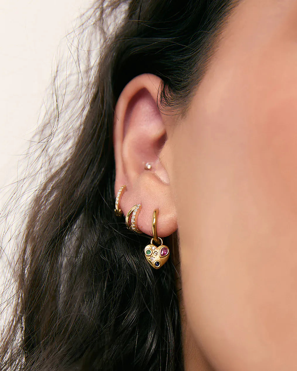 Arms Of Eve Earrings Ruby Heart Earrings - Stone