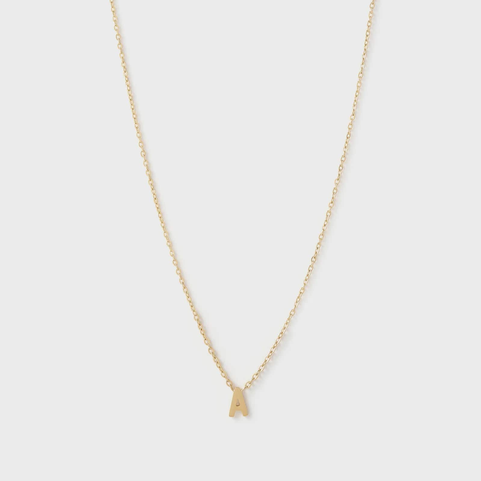 Arms Of Eve Necklaces A Arms Of Eve | Mini Initial Gold Necklace