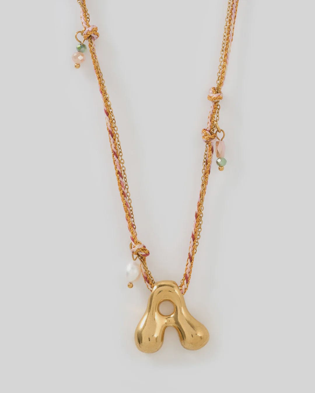 Arms Of Eve Necklaces A Bubble Letter Necklace - Blush