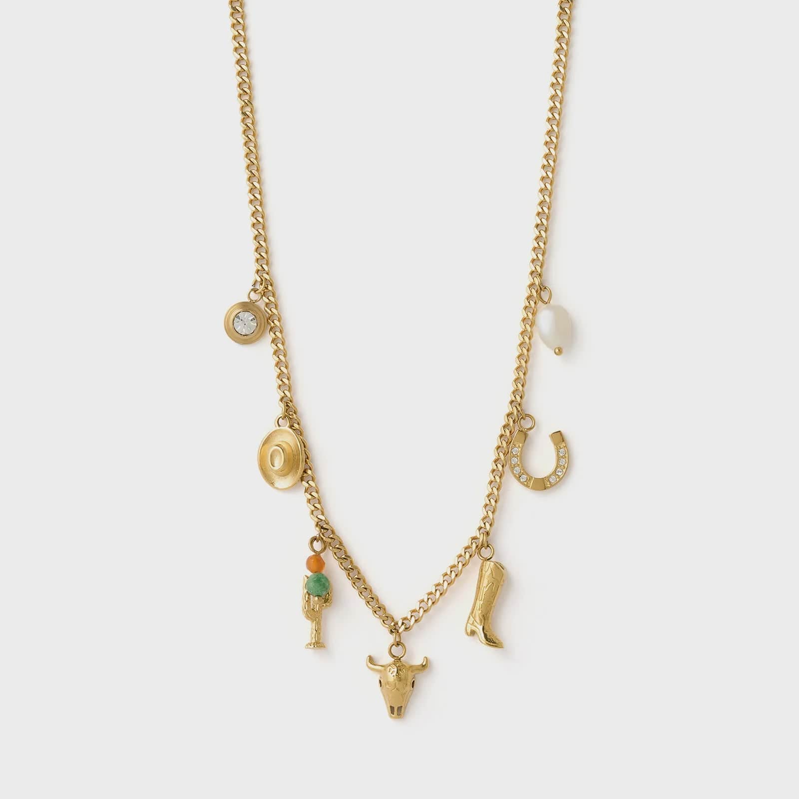Arms Of Eve Necklaces Arms Of Eve | Rodeo Gold Charm Necklace
