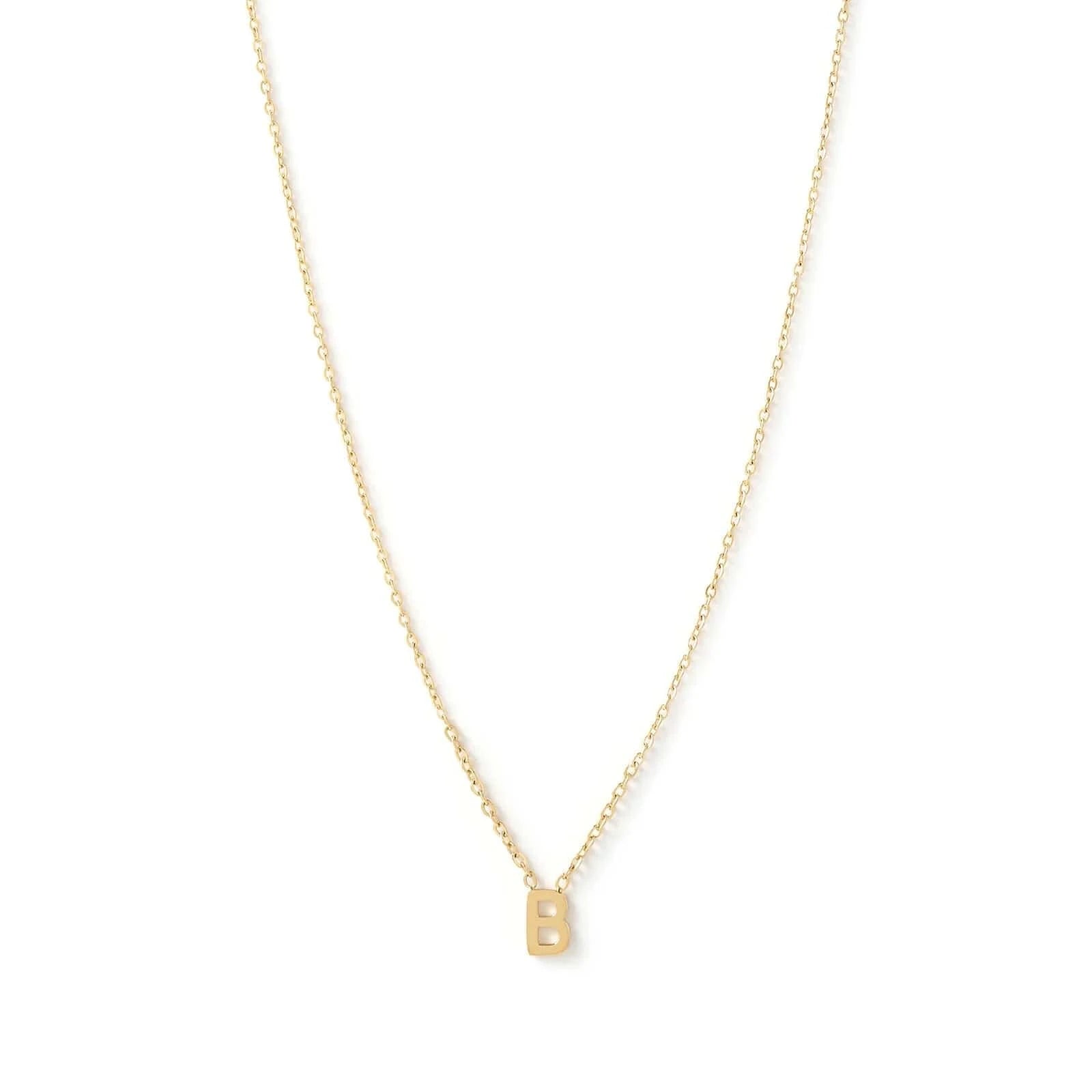 Arms Of Eve Necklaces B Arms Of Eve | Mini Initial Gold Necklace